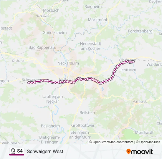 S4 Train Line Map