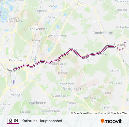 S4 Train Line Map