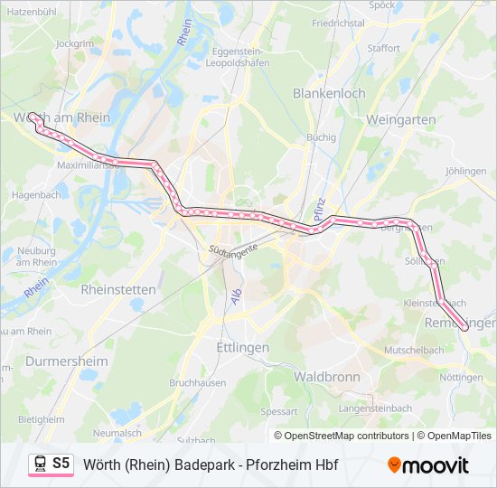 S5 train Line Map