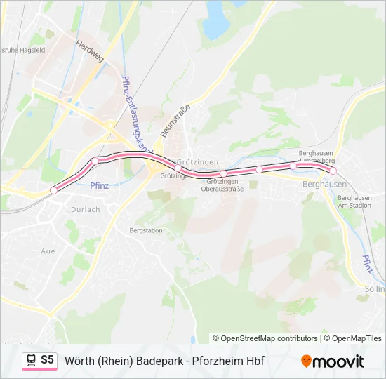 S5 Train Line Map