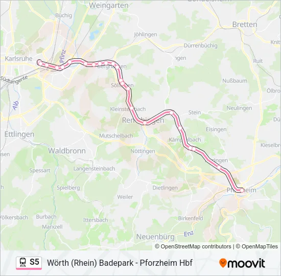 S5 Train Line Map