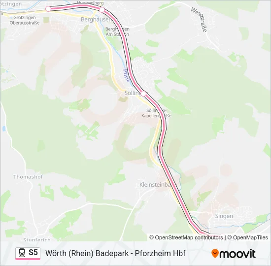 S5 Train Line Map