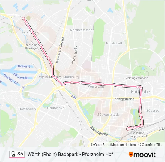 S5 Train Line Map