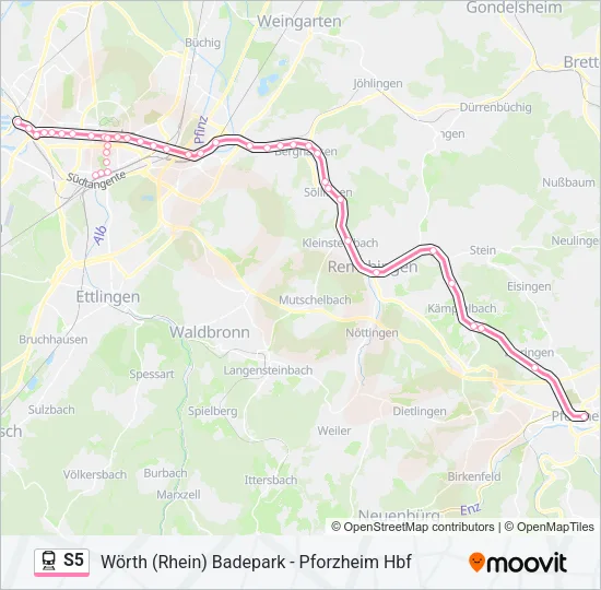 S5 Train Line Map