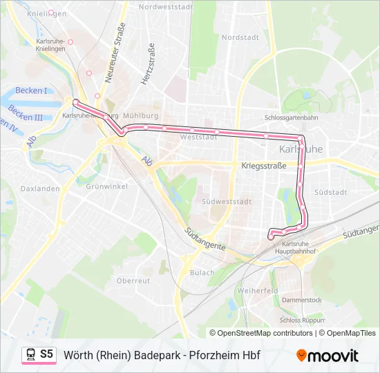 S5 Train Line Map