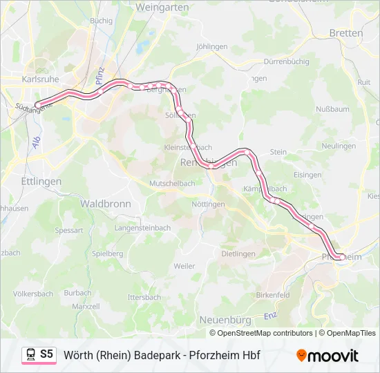 S5 Train Line Map