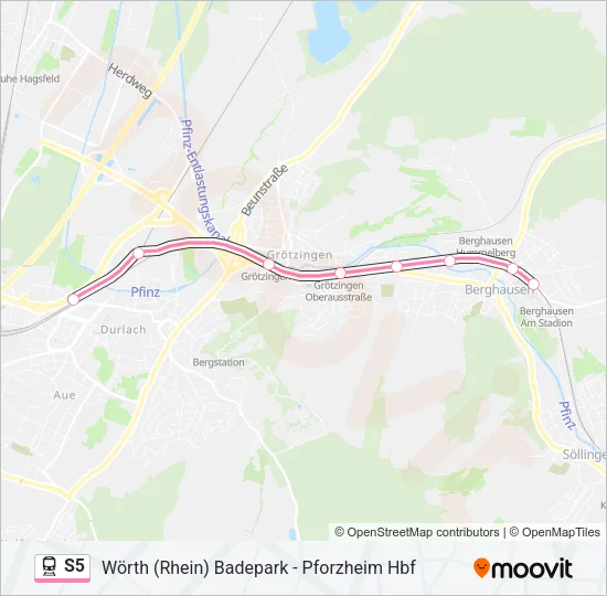 S5 Train Line Map