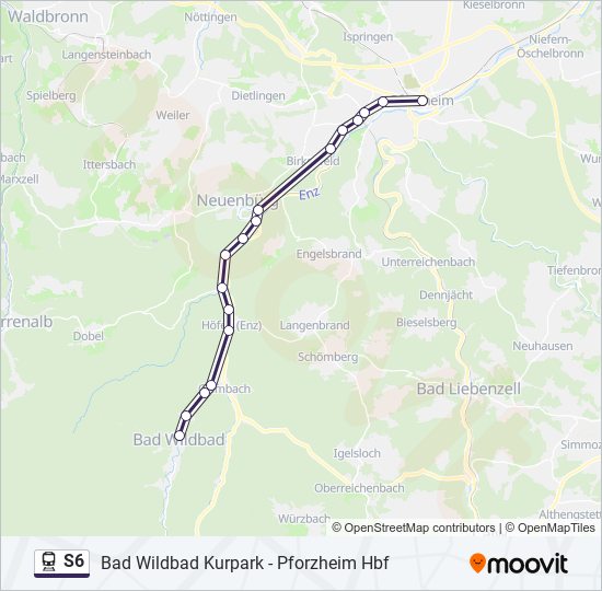 S6 train Line Map