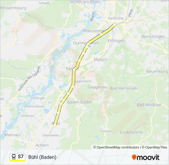 S7 Train Line Map