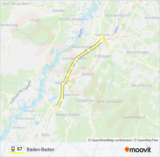 S7 Train Line Map