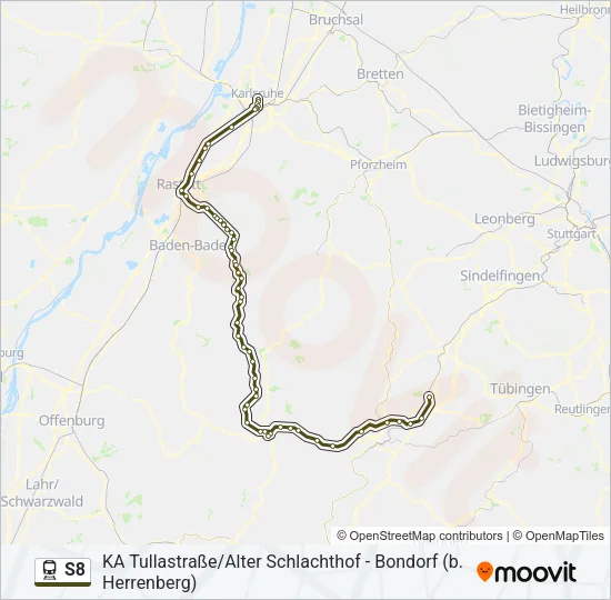 S8 Train Line Map