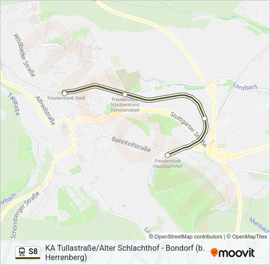 S8 Train Line Map