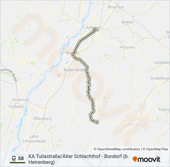 S8 Train Line Map