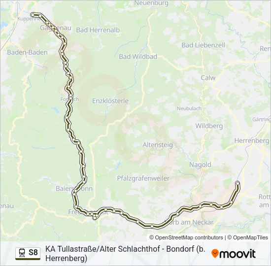 S8 Train Line Map