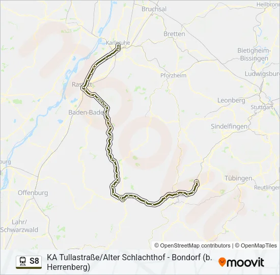S8 Train Line Map