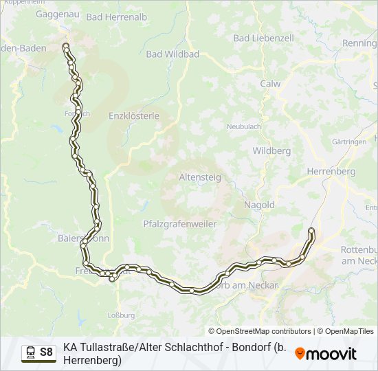 S8 Train Line Map