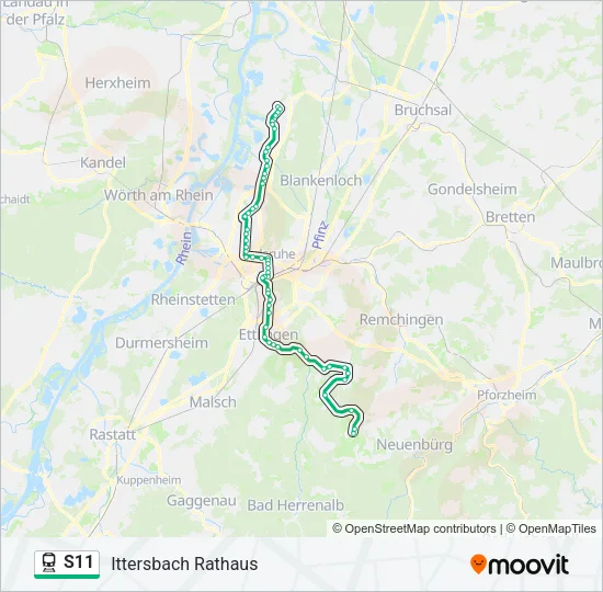S11 Train Line Map