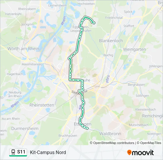 S11 Train Line Map