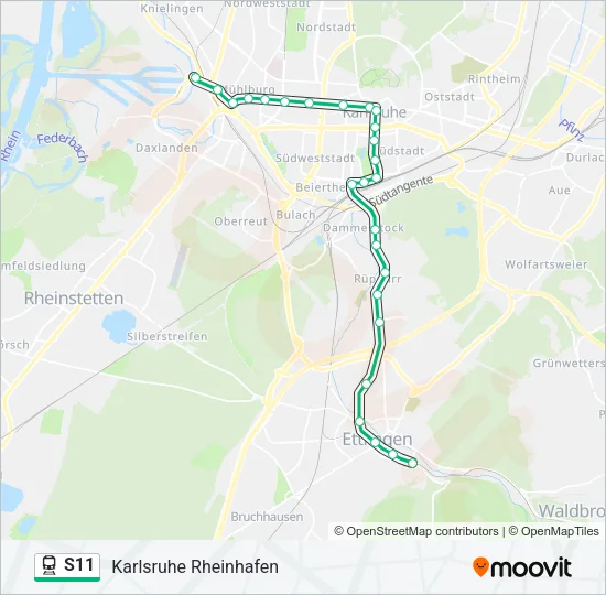S11 Train Line Map