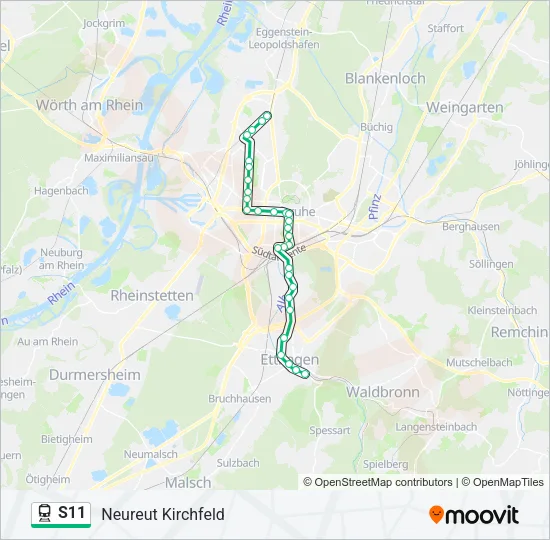 S11 Train Line Map