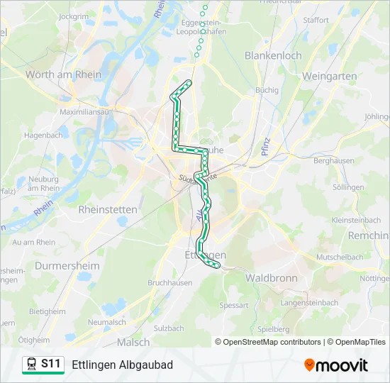 S11 Train Line Map