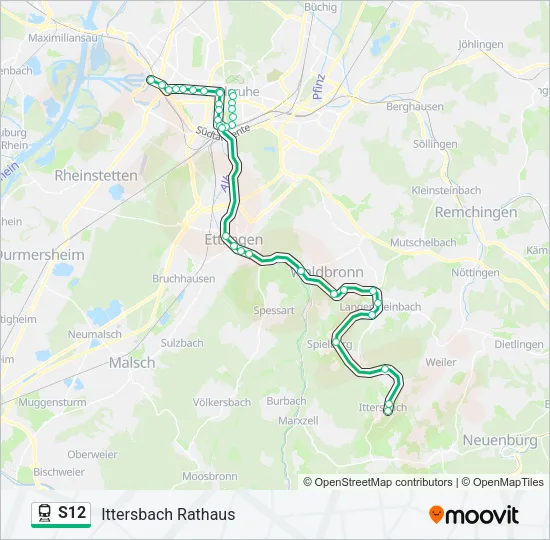 S12 Train Line Map