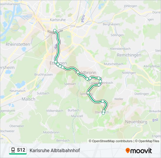 S12 Train Line Map