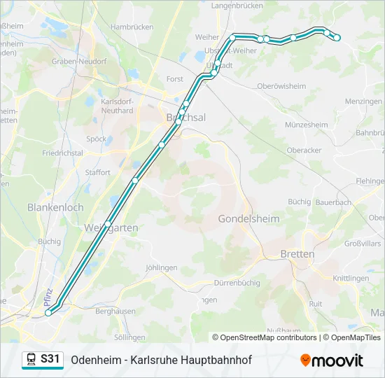 S31 Train Line Map