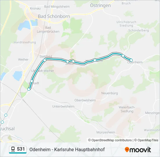 S31 Train Line Map