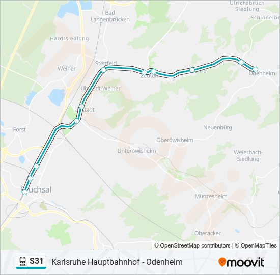 S31 train Line Map