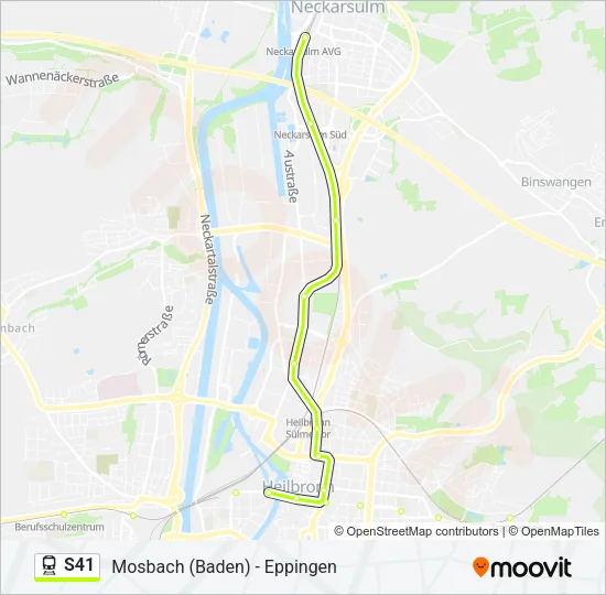 S41 Train Line Map