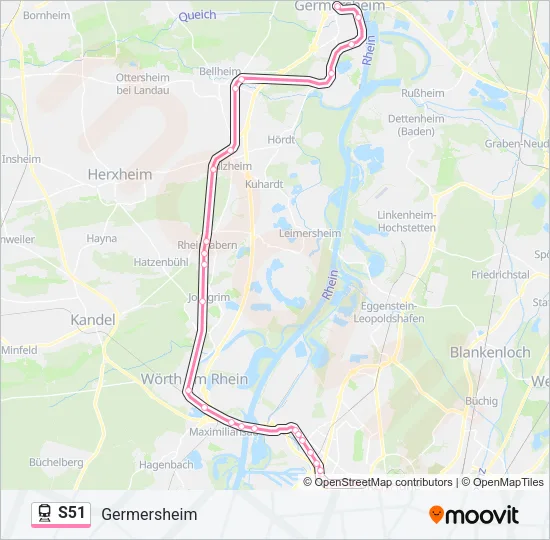 S51 Train Line Map