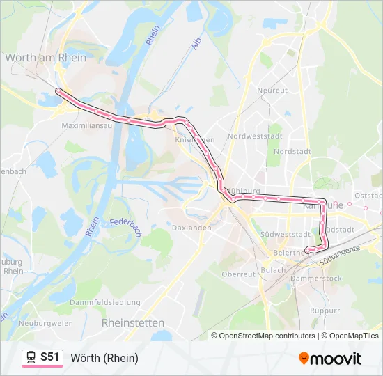 S51 Train Line Map