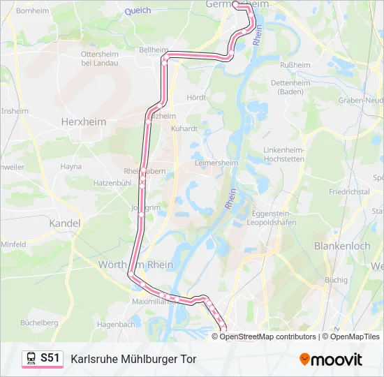 S51 Train Line Map