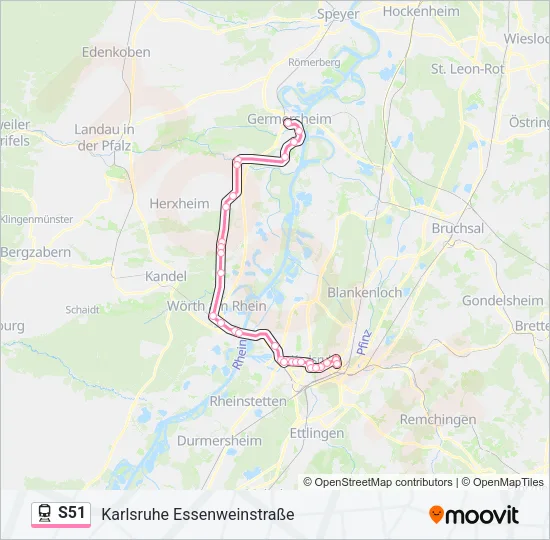 S51 Train Line Map