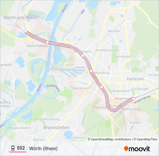 S52 Train Line Map
