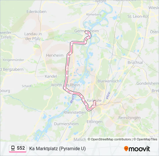 S52 Train Line Map