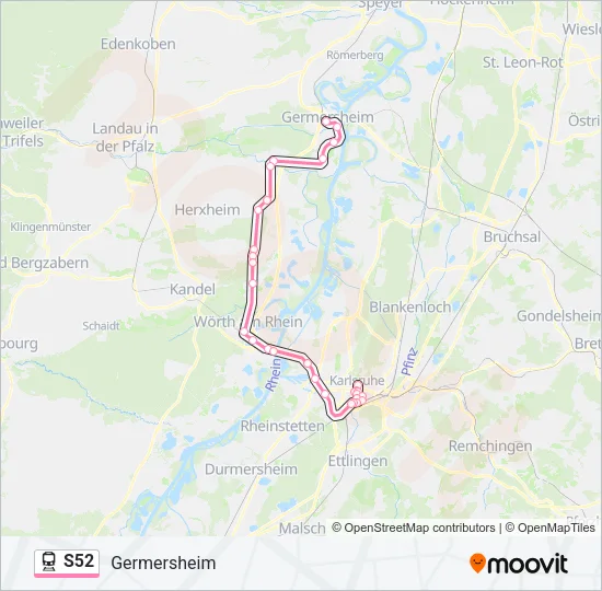 S52 Train Line Map