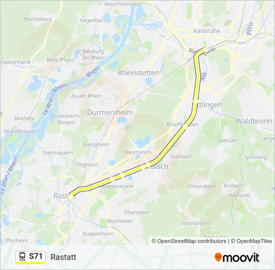 S71 Train Line Map