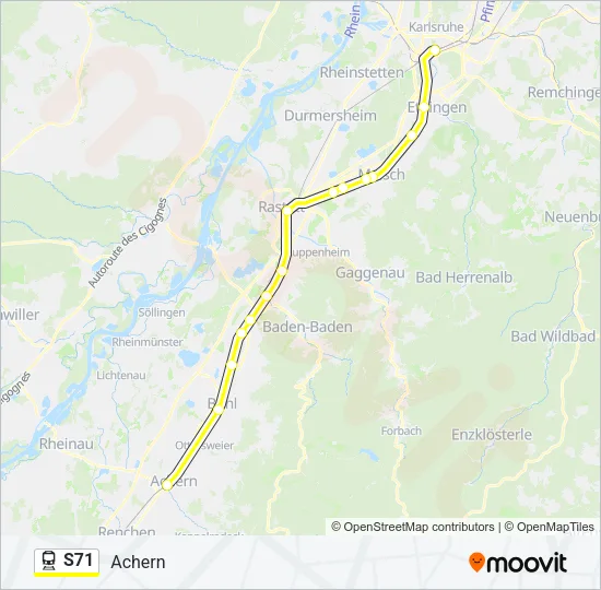 S71 Train Line Map