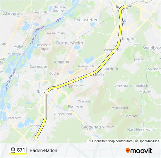 S71 Train Line Map