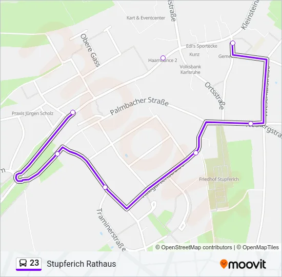 23 Bus Line Map