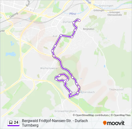 24 Bus Line Map