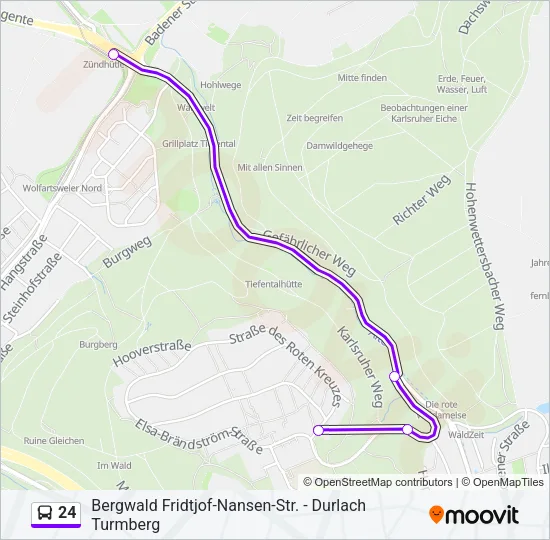 24 Bus Line Map