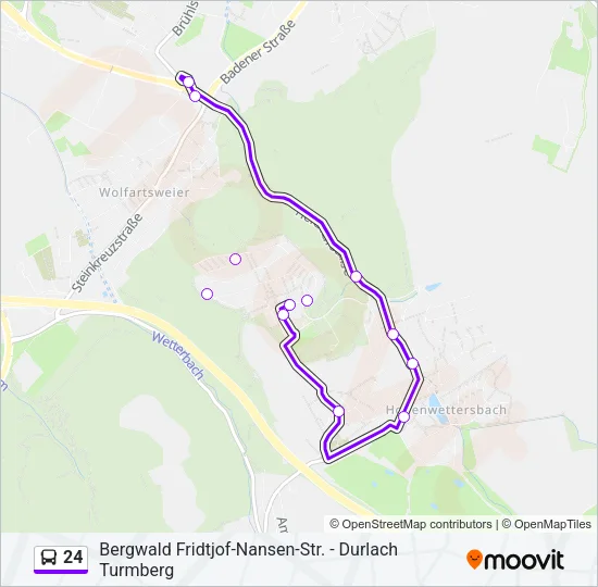 24 Bus Line Map