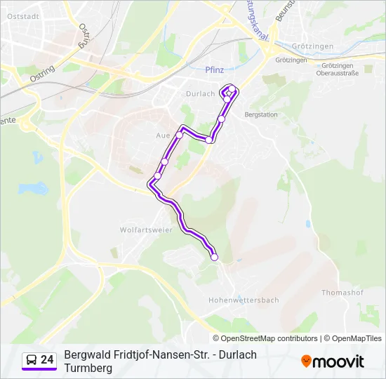 24 Bus Line Map