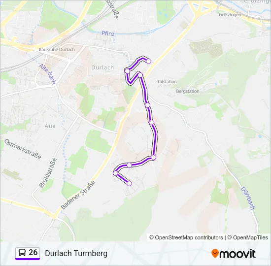 26 Bus Line Map