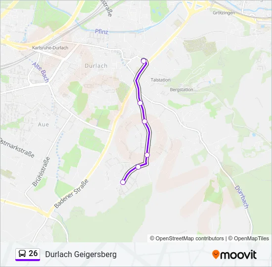 26 Bus Line Map