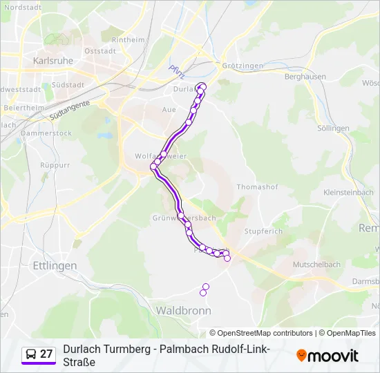 27 Bus Line Map