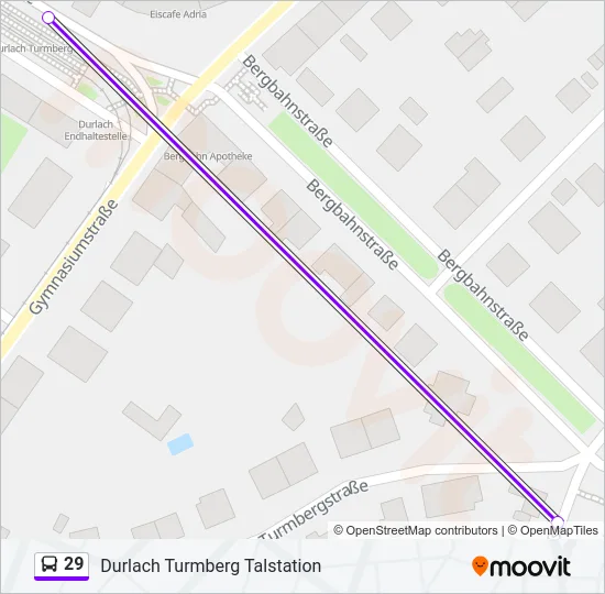 29 Bus Line Map